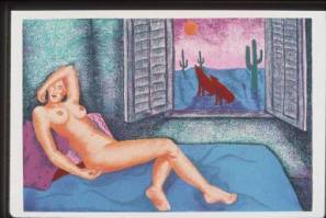 Title: Mujeres Y Perros Creator/Contributor: Guerrero-Cruz, Dolores, Artist Date:1987 The harassing dogs outside the window.